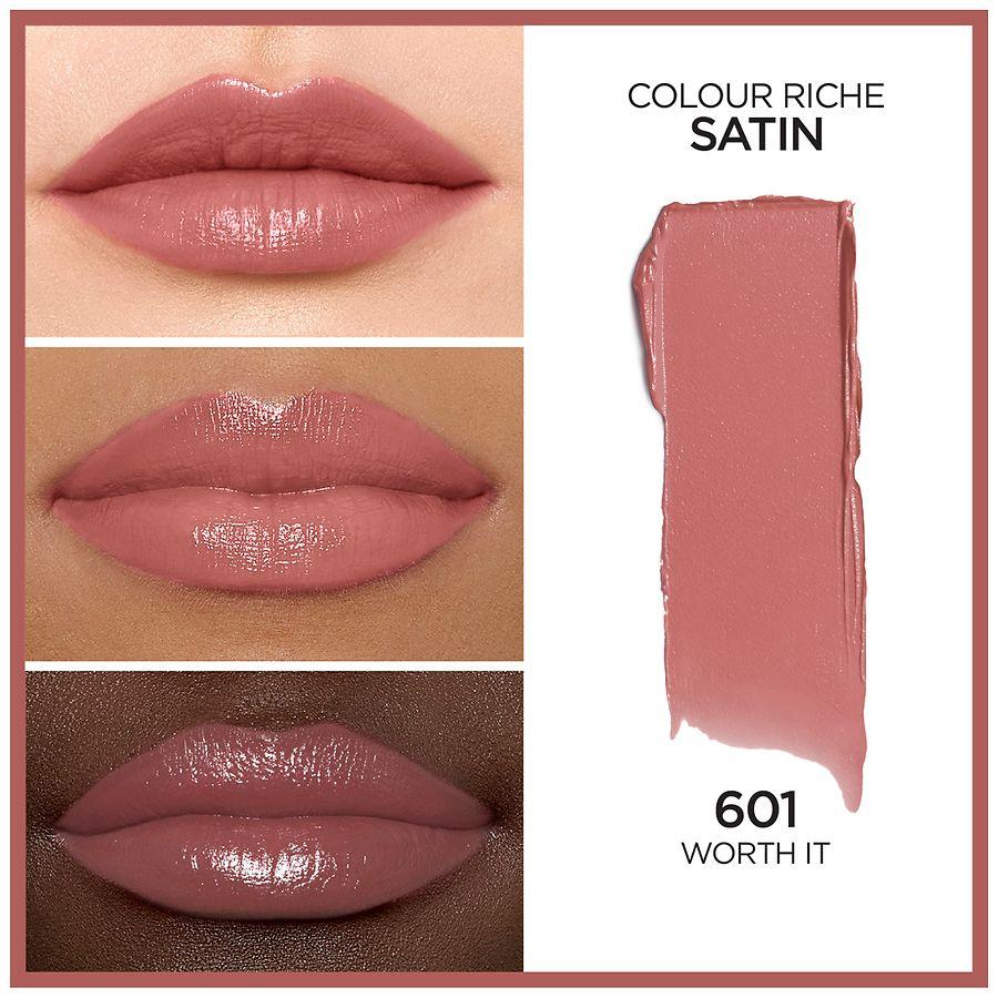 L'Oreal Paris Satin Lipstick For Moisturized Lips, Hydrating Lip With Argan Oil And Vitamin E