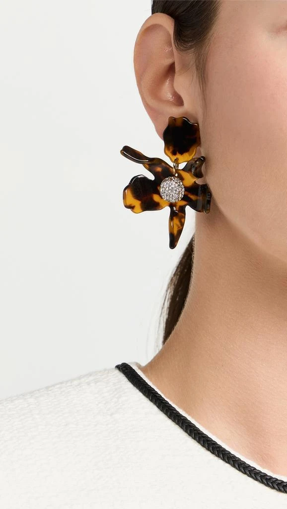 Lele Sadoughi Small Crystal Lily Earrings 2
