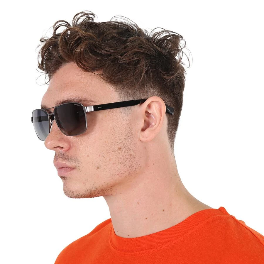 Hugo Boss Grey Rectangular Men's Sunglasses BOSS 1559/O/S 0R80/WJ 60 2