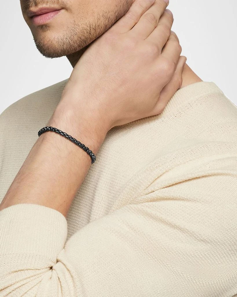 David Yurman Men
s Box Chain Bracelet in Darkened Silver, 5mm, Size M 2