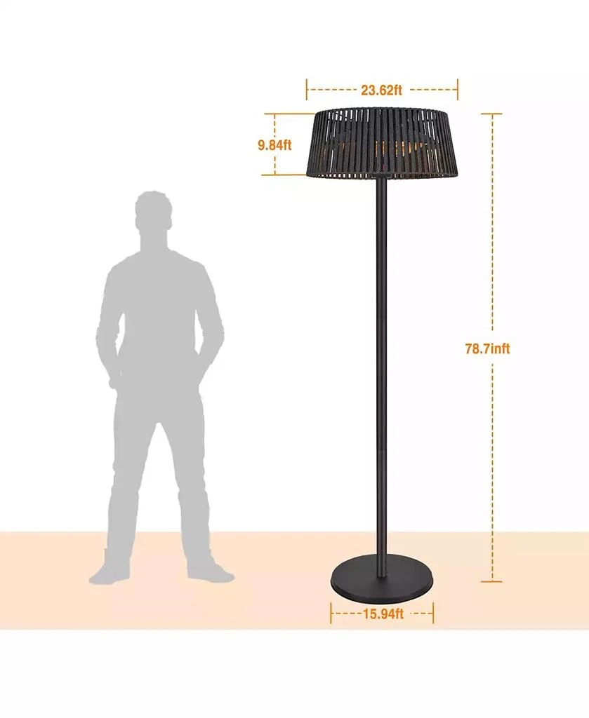 ZACHVO Patio Heater with Remote, 3 Adjustable Power Levels, 78.7" Tall, Waterproof, Anti-Tipping,Indoor and Outdoor 2