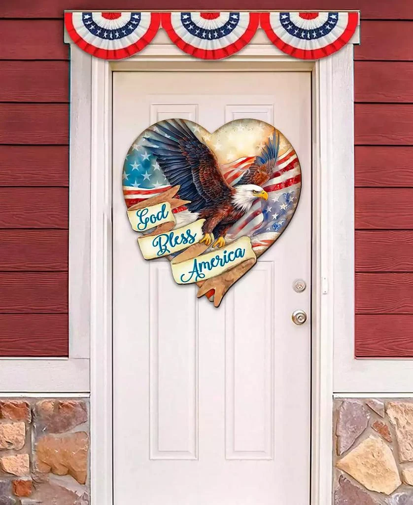 Designocracy God Bless America Patriotic Eagle Décor 2