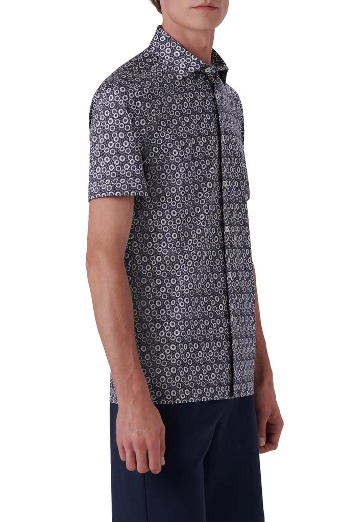 BUGATCHI Milo OoohCotton<sup>®</sup> Floral Short Sleeve Button-Up Shirt 4