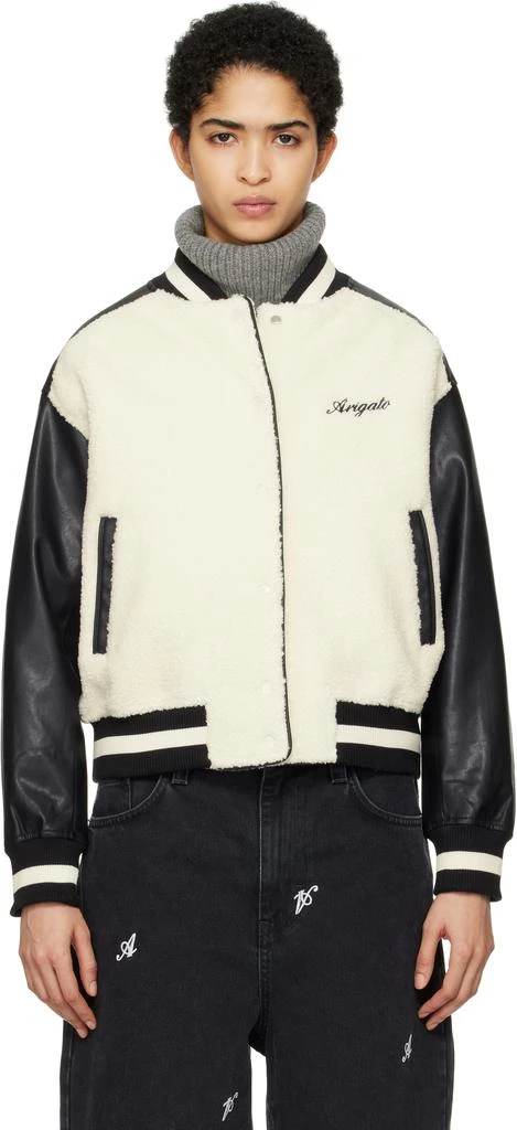 Axel Arigato Off-White 
Black Saul Varsity Bomber Jacket 1