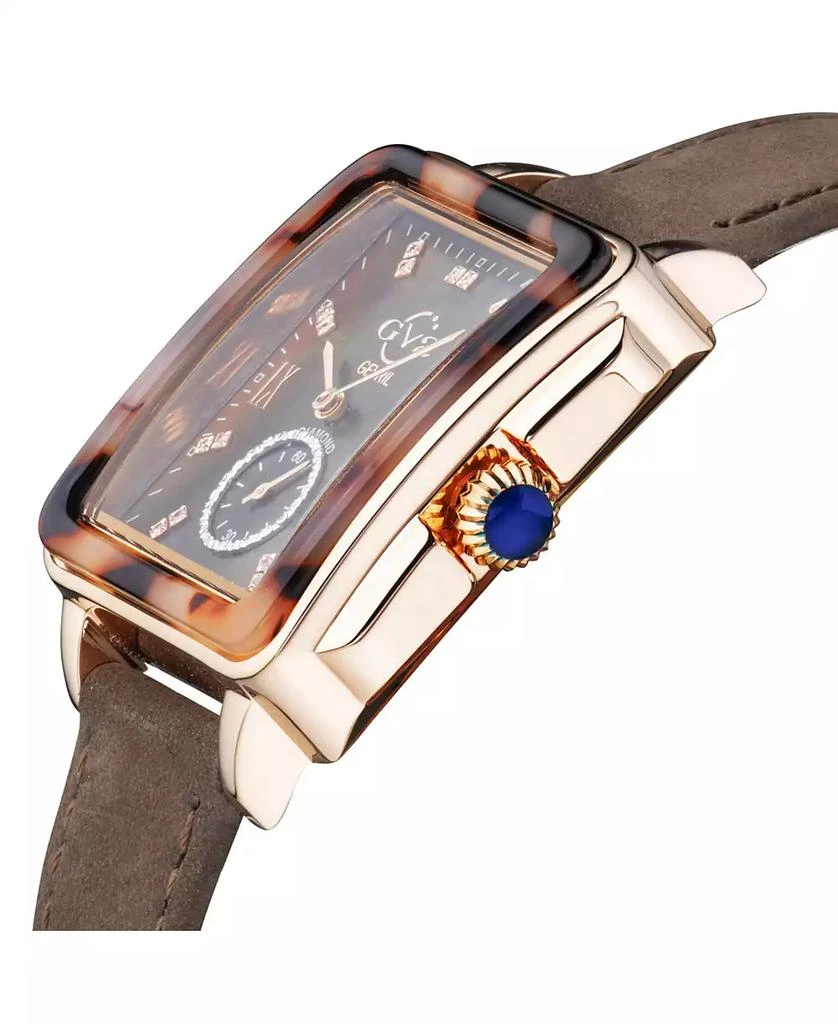 Gevril GV2 Women's Bari Tortoise Brown Leather Swiss Quartz Strap Watch 34 mm 3