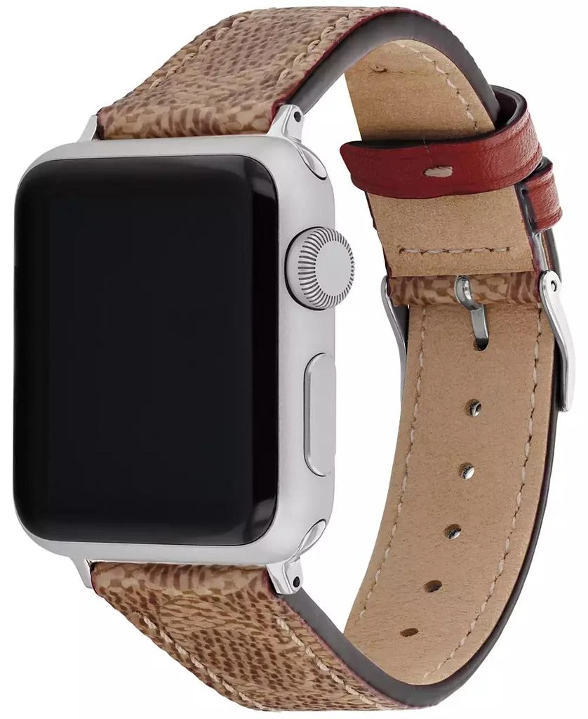 COACH Brown Canvas Strap 38/40/41mm Apple Watch Band 2