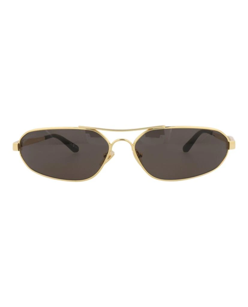 Balenciaga Shield-Frame Metal Sunglasses 1