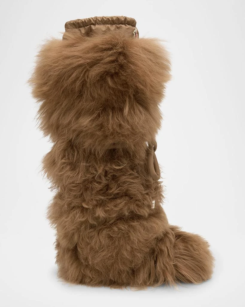 Moncler Gaia Shaggy Shearling Tall Snow Boots 1