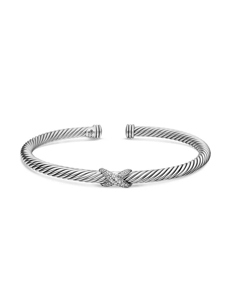 David Yurman X Classic Cable Station Bracelet in Sterling Silver 3