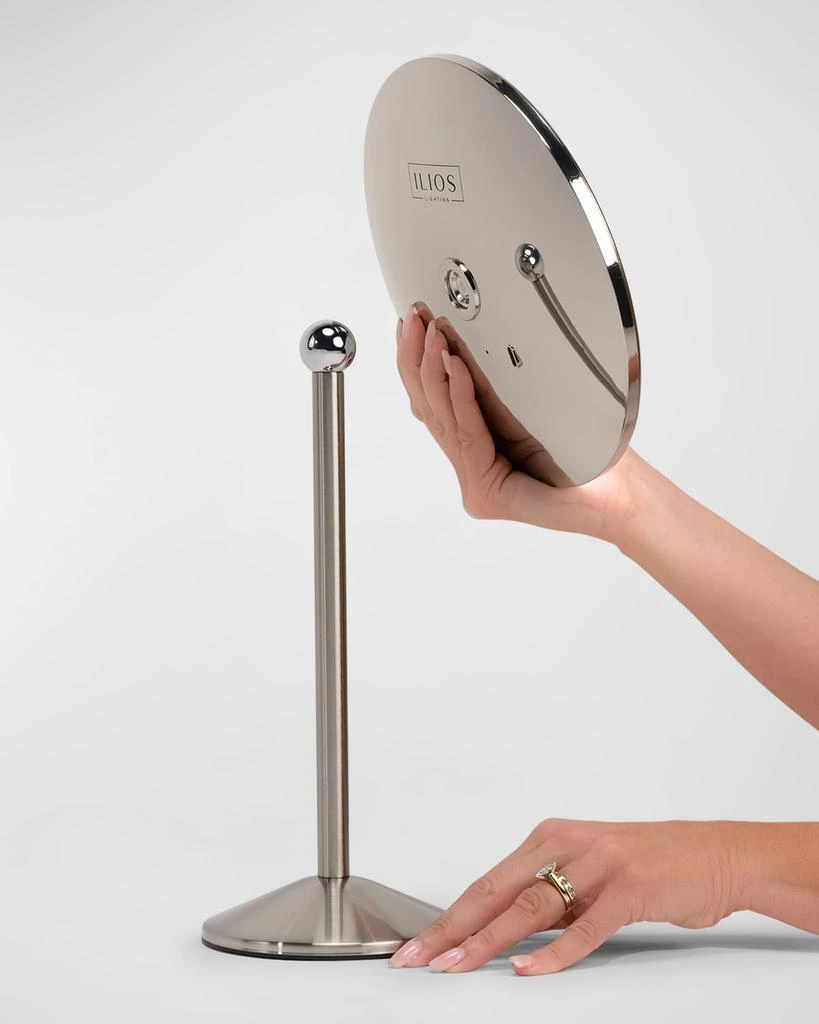Ilios Rechargeable Round Table Makeup Mirror With 1X Magnification 3