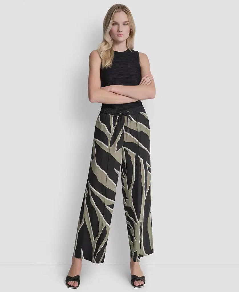 DKNY Women
s Printed Drawstring Ankle-Length Pants 5