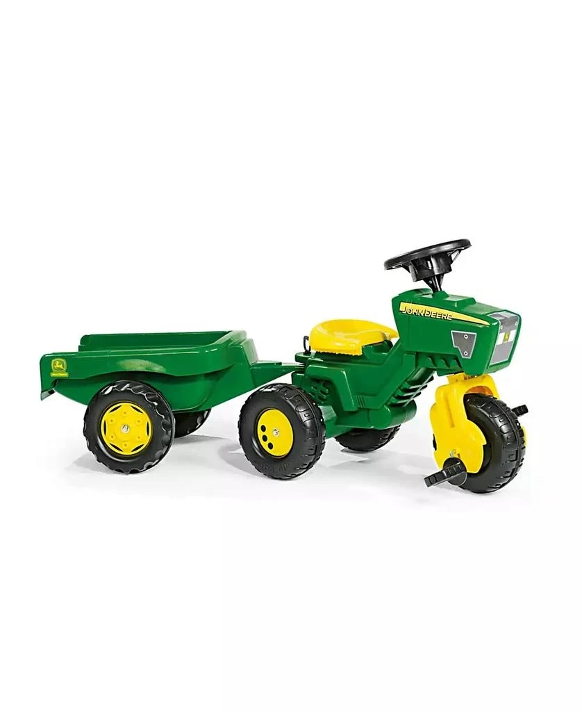 Rolly Toys John Deere 3 Wheel Trike Pedal Tractor with Removable Hauling Trailer 1