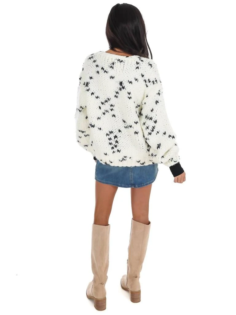 Dreamers Dreamers - Chunky Pattern Knit Cardigan 2