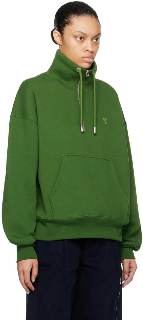 AMI Paris Green Ami de Cœur Sweatshirt