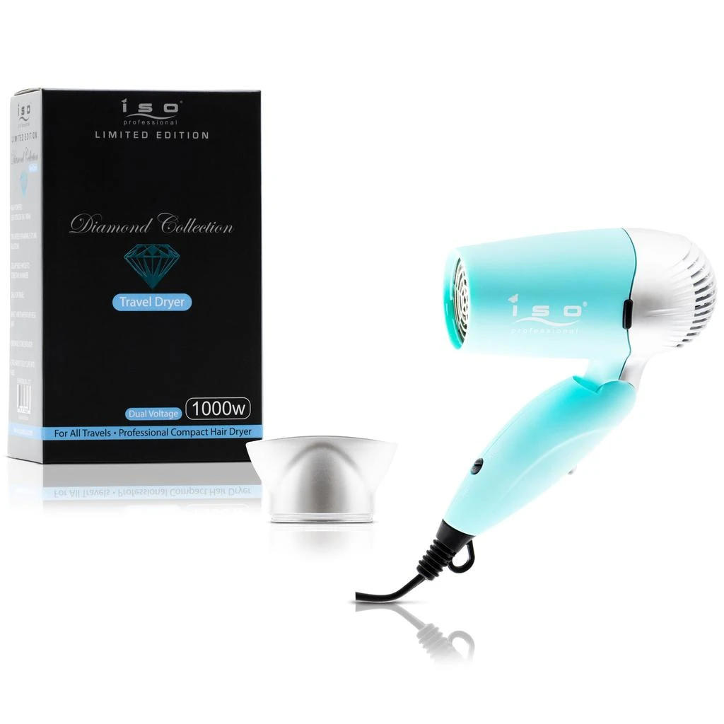ISO Beauty Travel-Perfect Compact Lightweight Dual Voltage Travel Dryer - Diamond Collection
