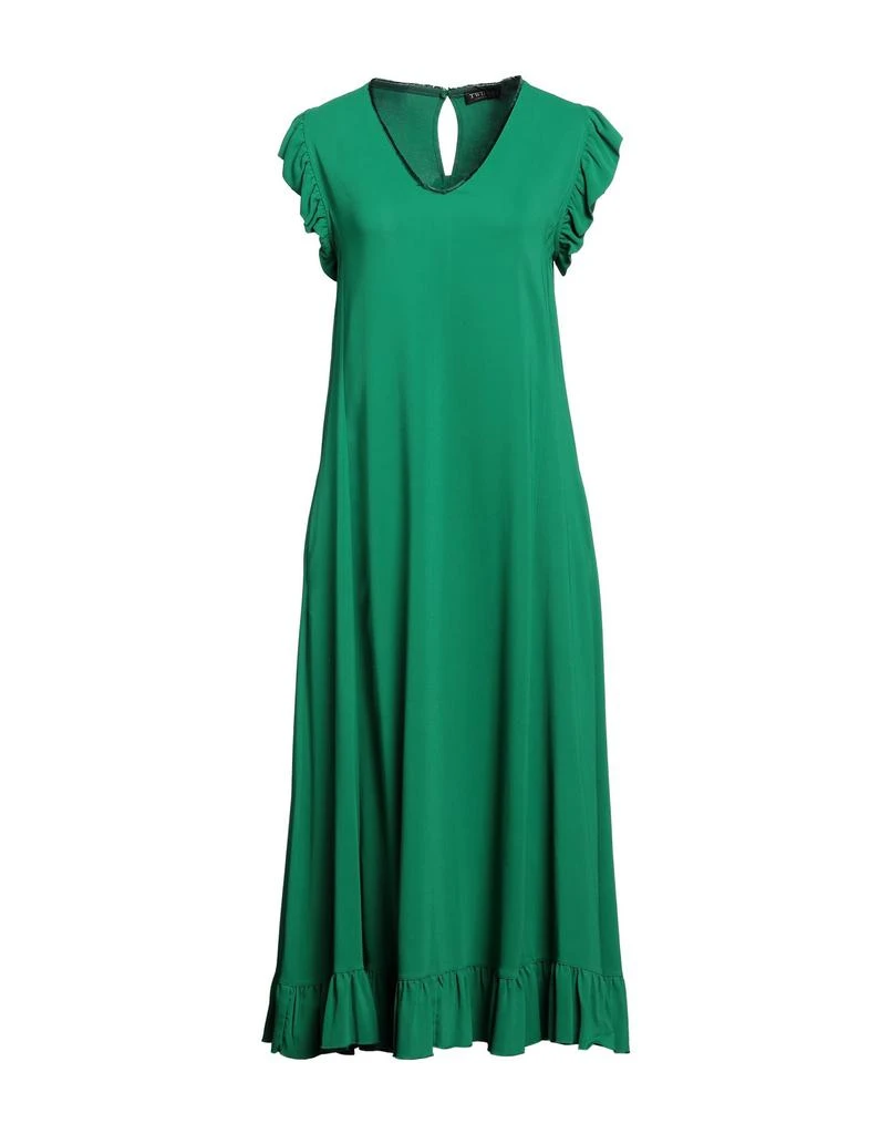 twinset green dress LAURALYN SILK DRESS, VILLA GREEN SILK BUBBLY CLIP – Palm Place main image 1
