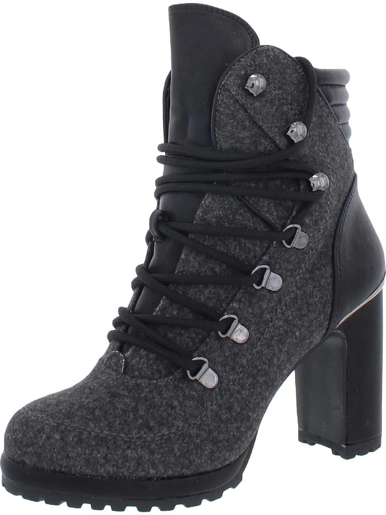 DKNY Lenni Womens Lace-Up Lace Up Platform Boots 6