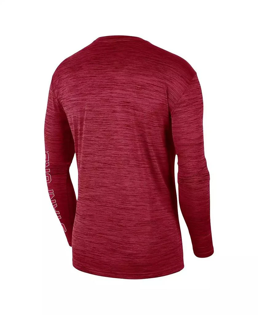 NIKE Men's Cardinal Stanford Cardinal Velocity Legend Team Performance Long Sleeve T-shirt 4