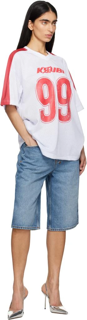 Ksubi White & Red Stinger Moto Boyfriend T-shirt 4