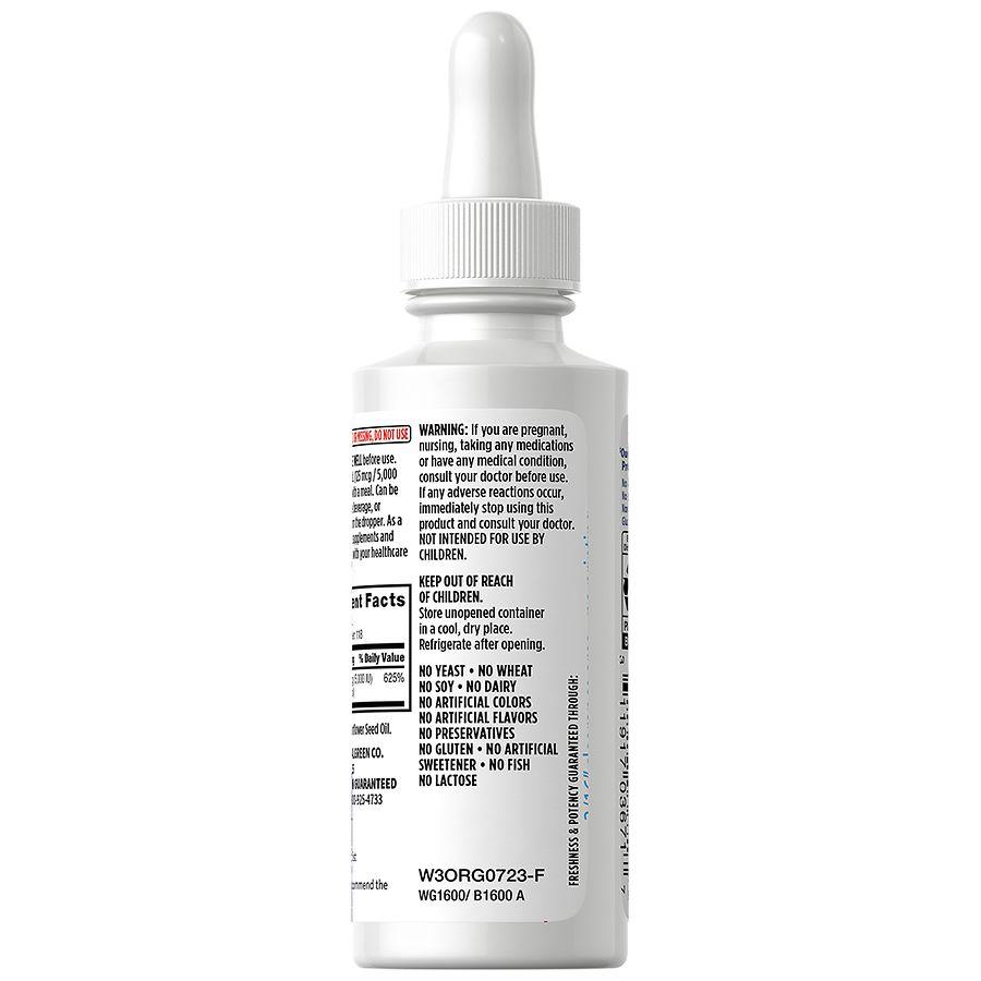 Walgreens Free & Pure Vitamin D3 125 mcg (5000 IU) Liquid (100 days)