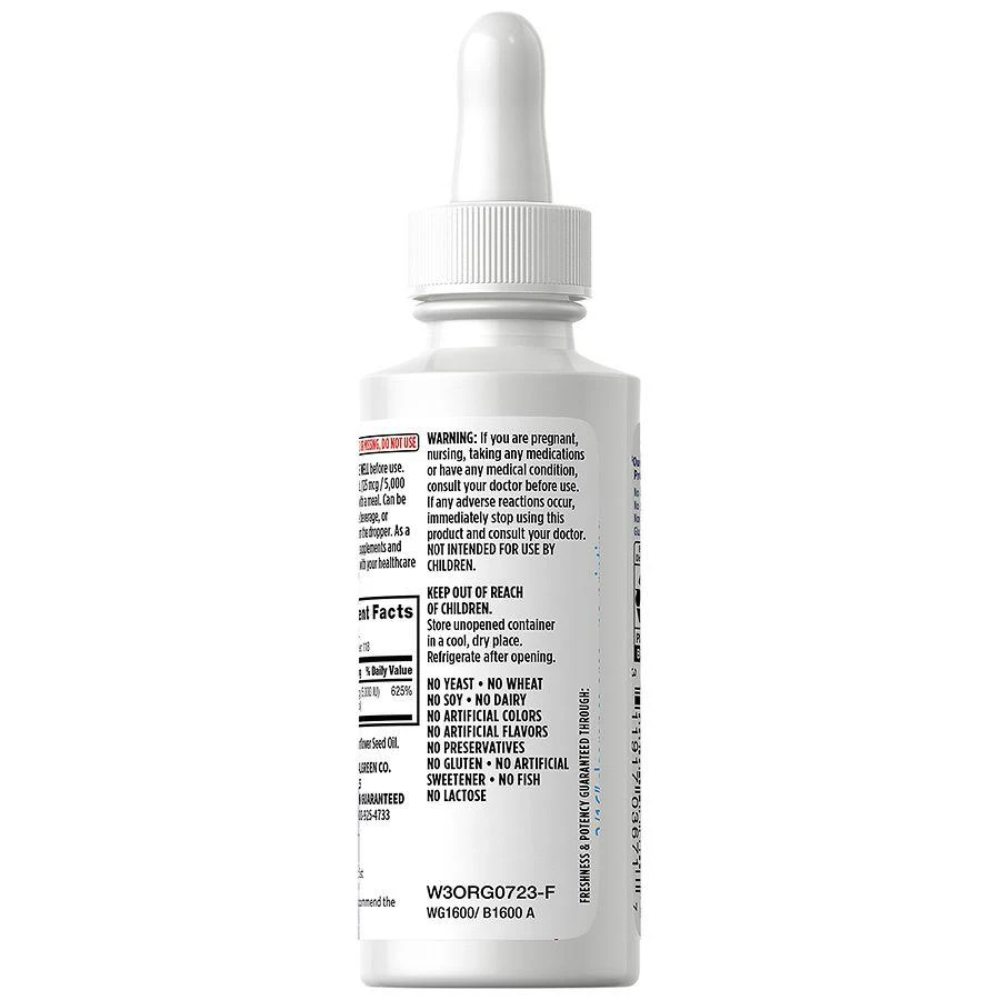 Walgreens Free & Pure Vitamin D3 125 mcg (5000 IU) Liquid (100 days) 2