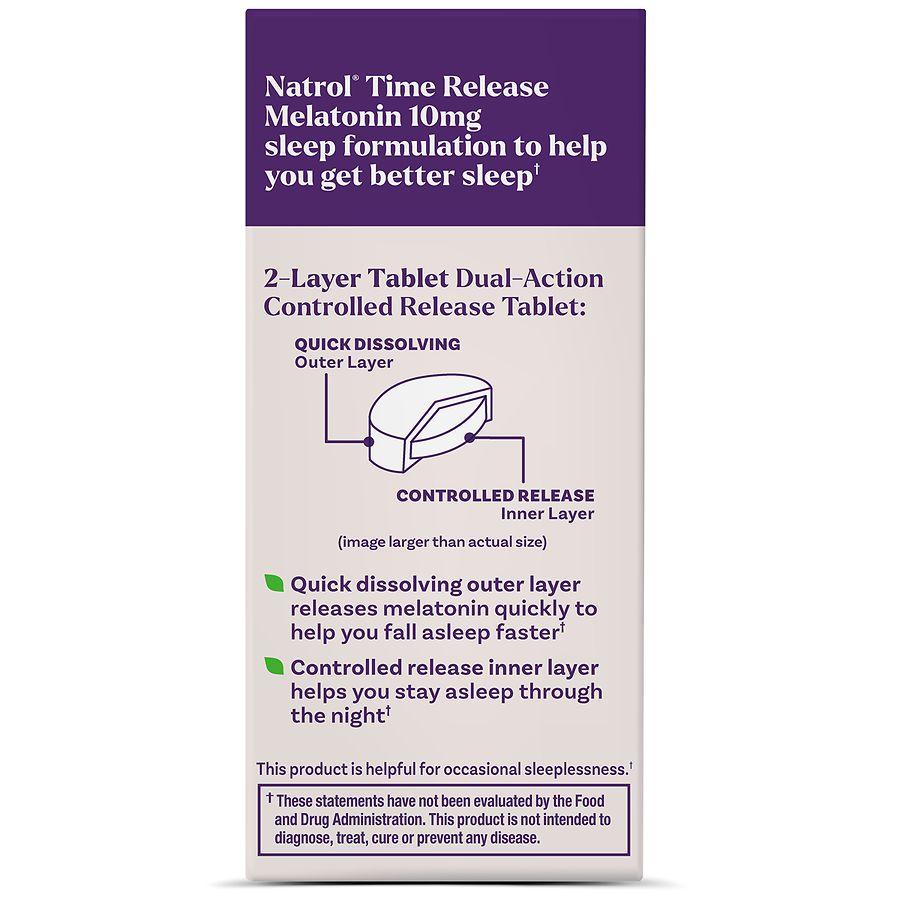 Natrol 10mg Melatonin Advanced Sleep Aid Tablets with Vitamin B6 Unflavored
