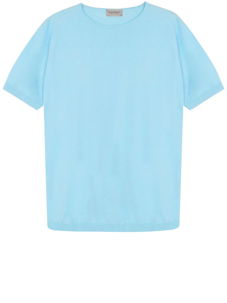 John Smedley Light-blue cotton jumper