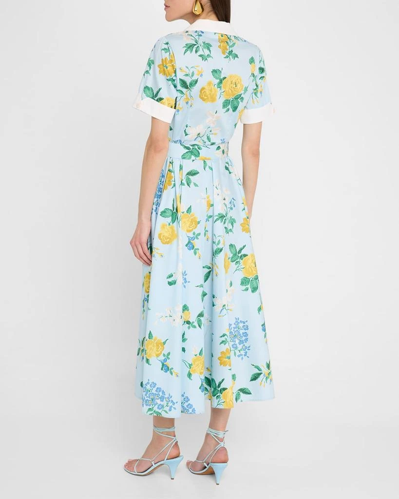 Evi Grintela Clara Belted Floral-Print Midi Shirtdress 3