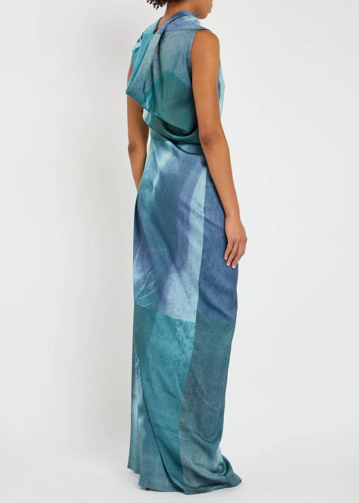 Jean Paul Gaultier Printed satin maxi dress 3