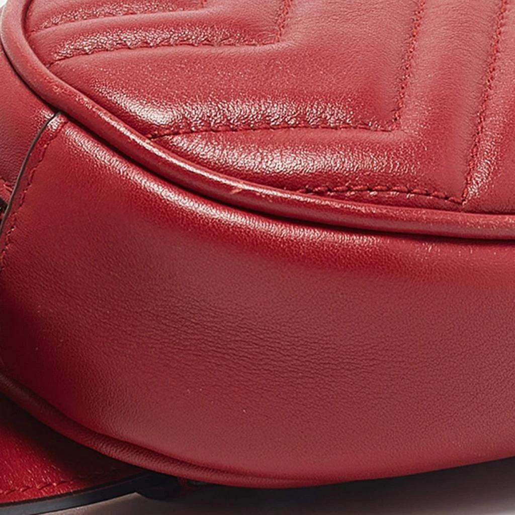 Gucci Gucci Red Matelasse Leather GG Marmont Belt Bag 17