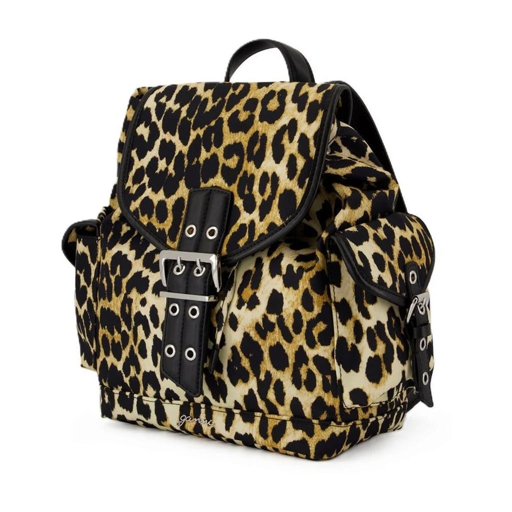 Ganni Bucky Small Backpack - Nylon - Leopard 2