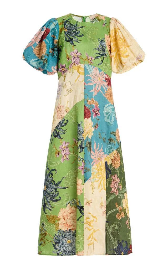 ALÉMAIS ALÉMAIS - Avery Spliced Linen Midi Dress - Multi - AU 6 - Moda Operandi 1