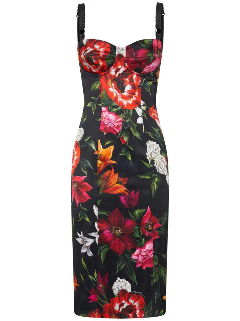 ワンピース Dolce & Gabbana Silk Midi Pencil Dress With Maiolica Print Dolce & Gabbana Silk midi pencil dress with Maiolica print