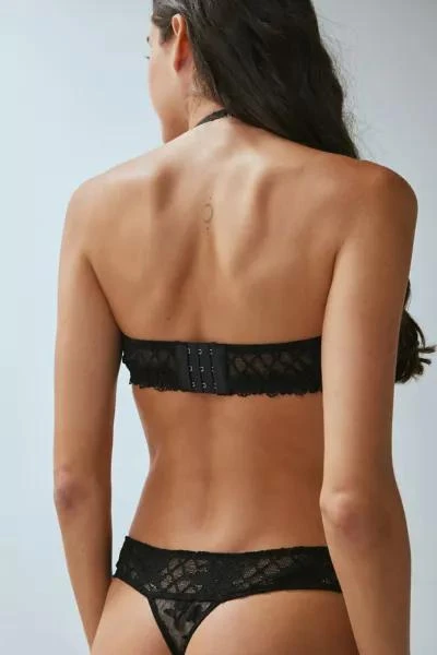Out From Under Out From Under Marigold Floral Lace Halter Bralette 3
