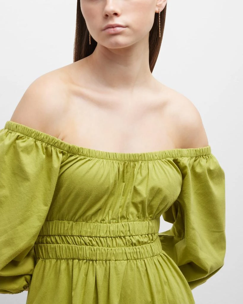 Frederic Sage 18K Yellow and White Gold Long Alternating Polished and Diamond City Earrings 5