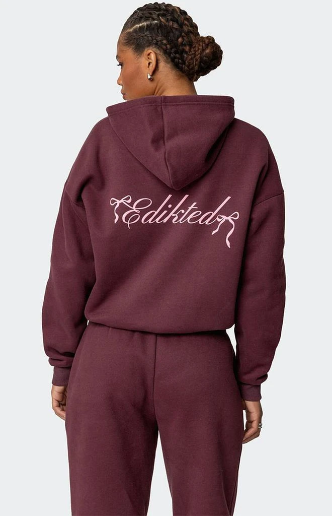 Edikted Sasha Bow Detail Hoodie 1