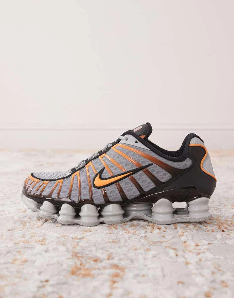 NIKE Nike Shox TL trainers in grey and orange 2