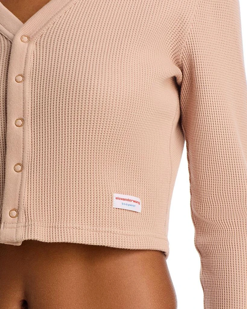 Alexander Wang Cropped Waffle Cardigan 3
