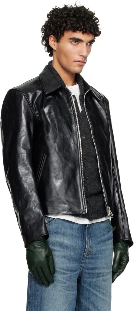Our Legacy Black Mini Leather Jacket 2