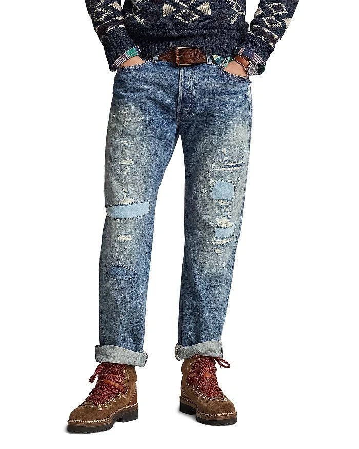 Polo Ralph Lauren Classic Fit Distressed Jeans in Coppit Blue 6