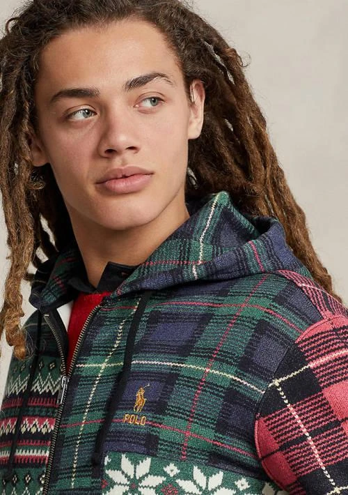 Ralph Lauren Ralph Lauren Patchwork Print Fleece Full Zip Hoodie 3