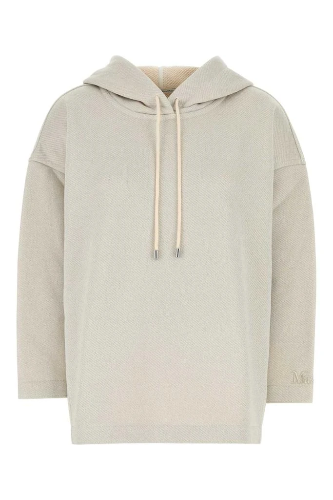 Max Mara Light Grey Cotton Blend Rally Sweatshirt 1