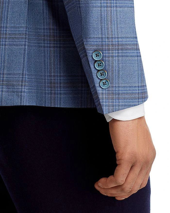 Robert Graham Modern Fit Light Blue & Tan Plaid Sport Coat 6