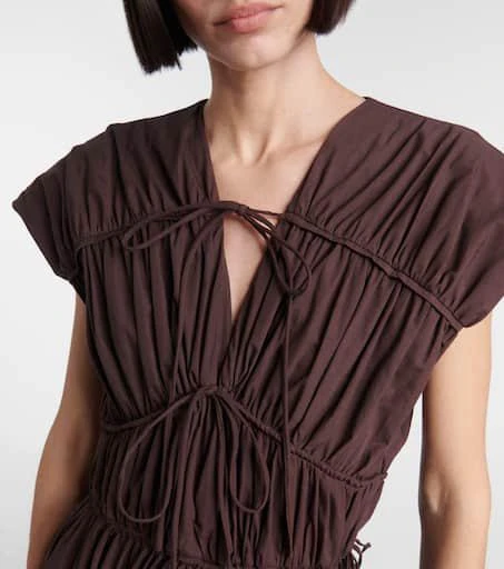Tove Ceres gathered cotton midi dress 4
