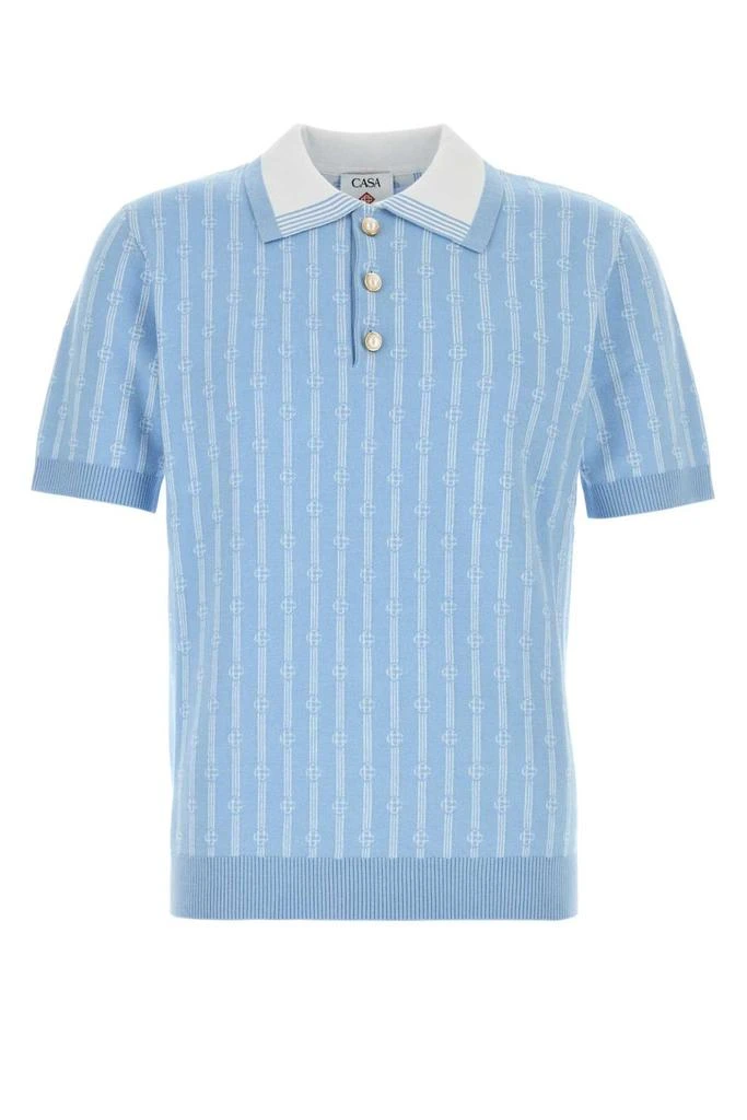 Casablanca Casablanca Monogram Knitted Polo Shirt 1