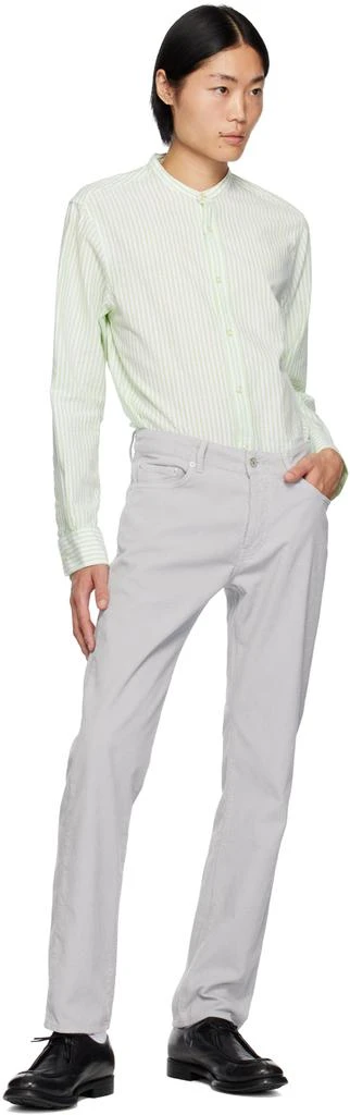 Officine Générale White & Green Gaston Shirt 4