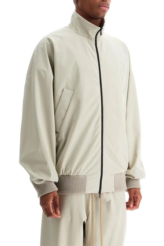 Fear of god beige nylon and polyester jacket with high collar and zip 2
