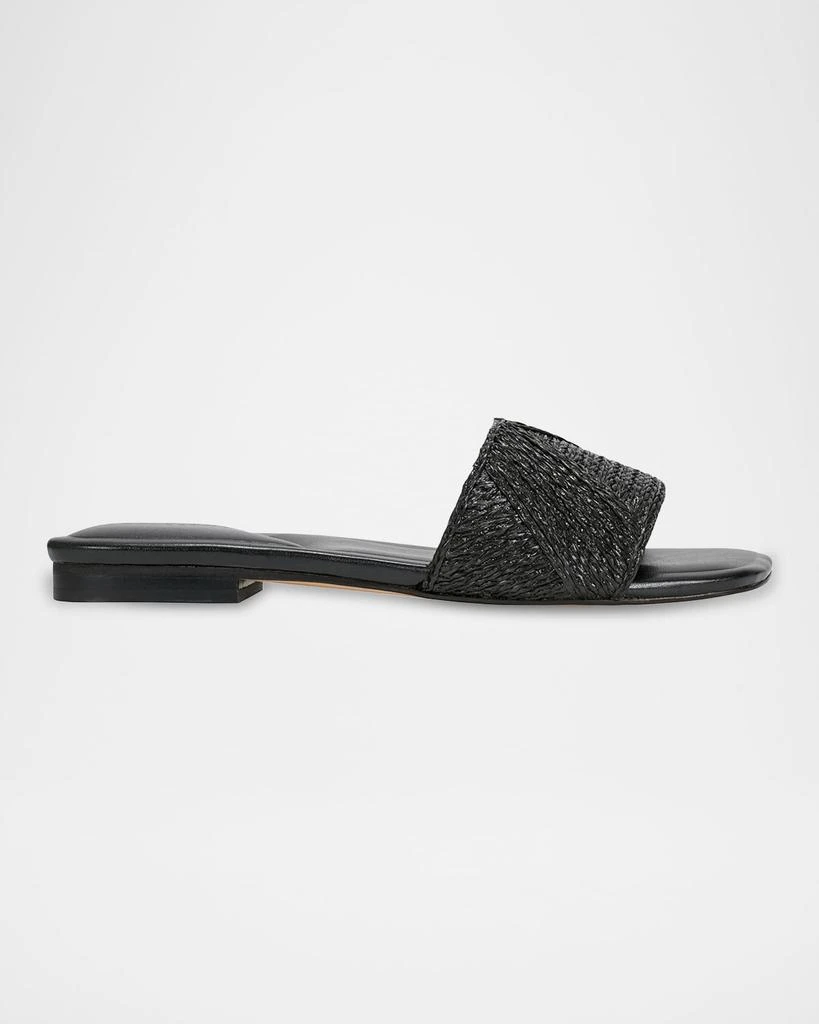 Marc Fisher Murphy Woven Leather Flat Slide Sandals 1