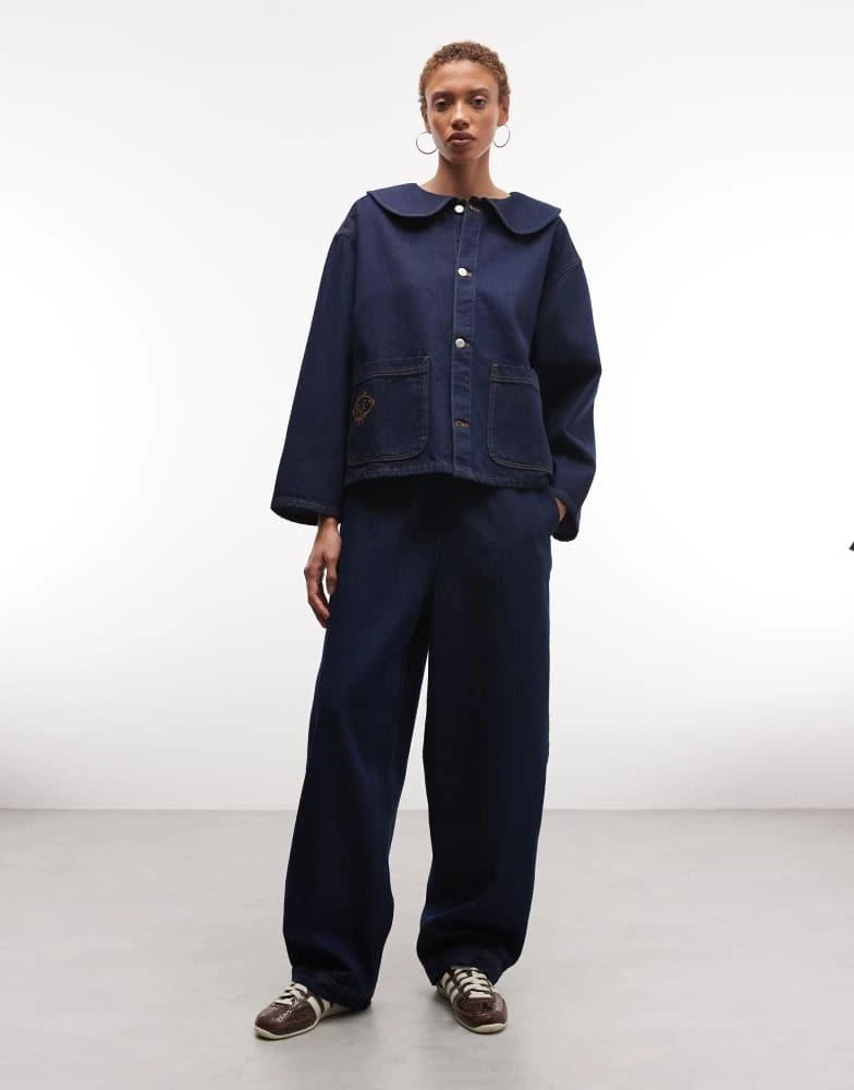 Reclaimed Vintage Reclaimed Vintage peter pan collar denim shirt co-ord 2