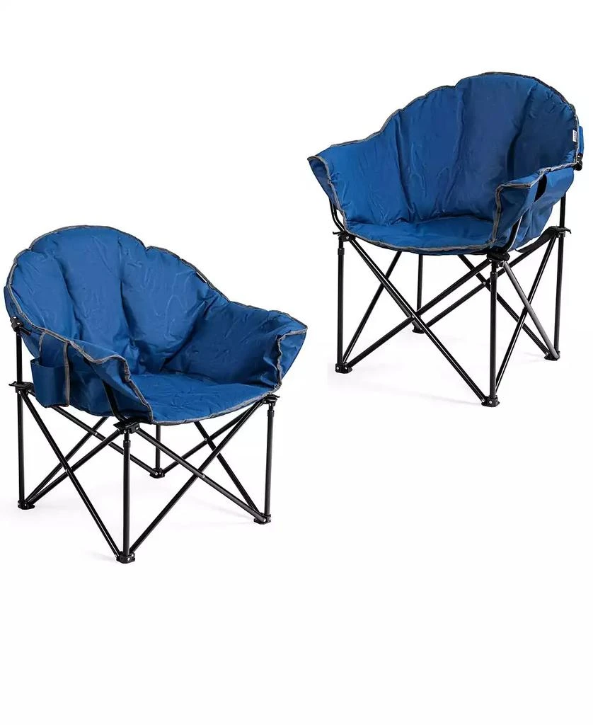 Mecale Folding Camping Moon Padded Chair with Carrying Bag 7